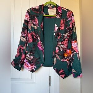 Floral Open Blazer
